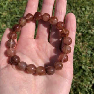 Red “rabbit fur” rutilated quartz